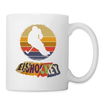 Eishockey Eishockeyspieler Spieler Vintage Retro - Tasse - Weiß - Rechts