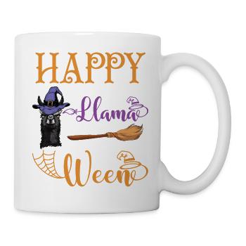 Happy Llamaween llama halloween funny costume boys - Mug blanc - blanc - Droite