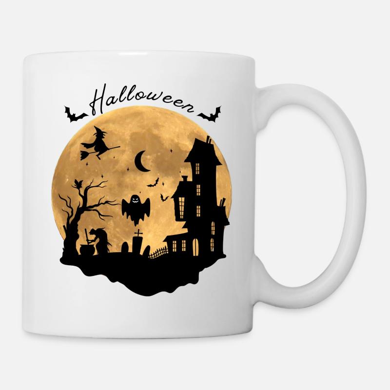 Haunted Halloween Night - Mug - white