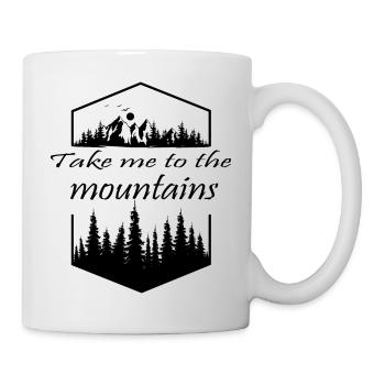 Geometrische Form bringt mich in die Berge - Tasse - Weiß - Rechts