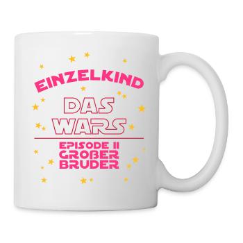 Einzelkind Das Wars Episode 2 Großer Bruder Vektor - Tasse - Weiß - Rechts