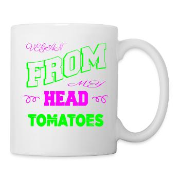 plant based pro vegan fun birthday present - Mug - white - Right