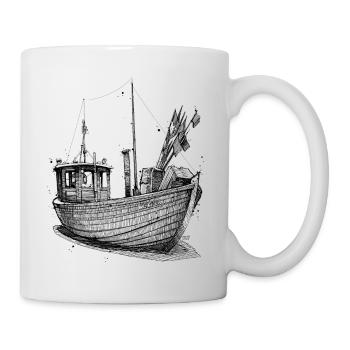 Fishing boat from the Baltic Sea - Mug - white - Right