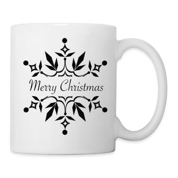 Merry Christmas Flocke - Tasse - Weiß - Rechts
