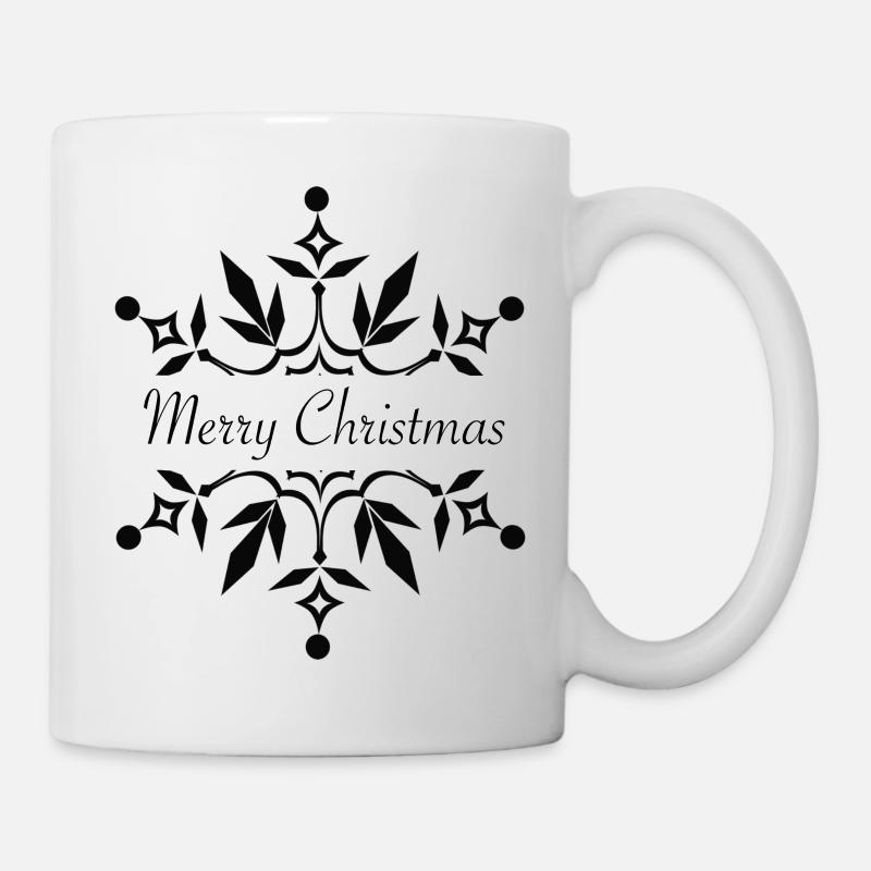 Merry Christmas Flocke - Tasse - Weiß