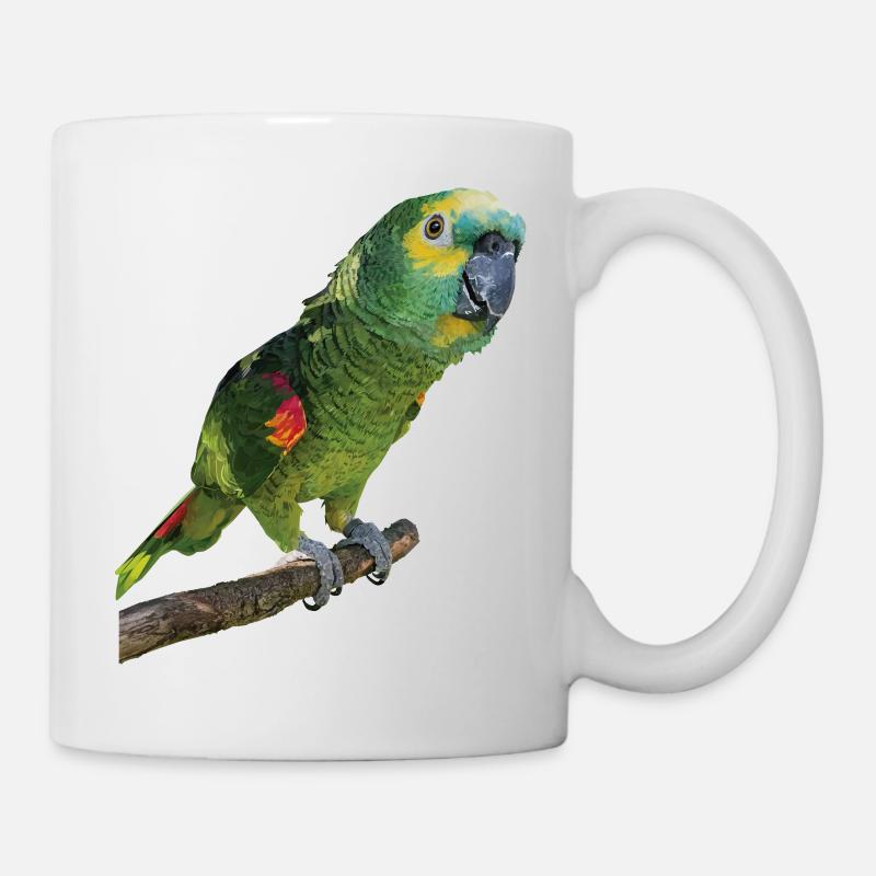 Die Blaustirnamazone - Tasse - Weiß