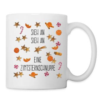 Eine Zimtsternschnuppe. Sieh an sieh an. - Tasse - Weiß - Rechts