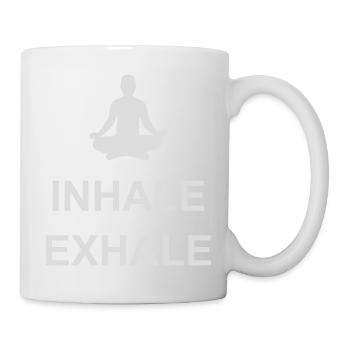 inhale exhale yoga Zitat - Tasse - Weiß - Rechts