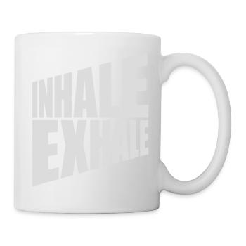 inhale exhale yoga Zitat - Tasse - Weiß - Rechts