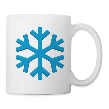 Schneeflocke Schnee Winter kalt eisfrost - Tasse - Weiß - Rechts
