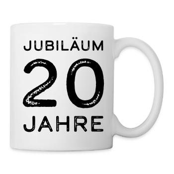 Jubiläum 20 Jahre Firmenjubiläum Geschenk - Tasse - Weiß - Rechts