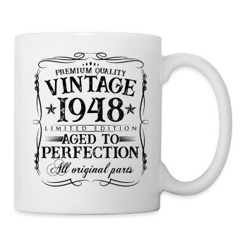 1948 millésime 75 ans cadeau d’anniversaire - Mug blanc - blanc - Droite