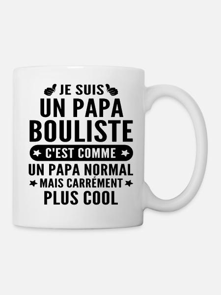 je suis un papa bouliste / papa pétanquiste - Mug blanc - blanc