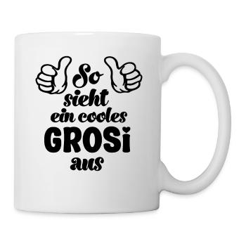 So sieht ein cooles Grosi aus Oma Schweiz Grosi - Tasse - Weiß - Rechts