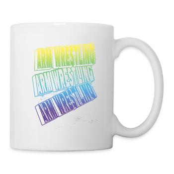 Arm Wrestling Arm Wrestling Wrestler Power Strong - Mug - white - Right