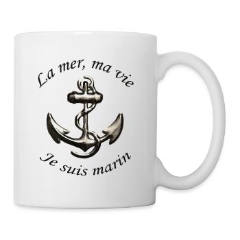 La mer, ma vie - Mug blanc - blanc - Droite