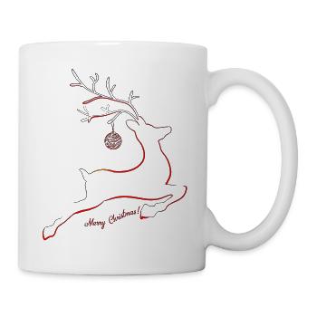 Merry Christmas Christmas xmas holiday winter santa nordic - Mug - white - Right