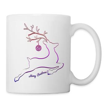 Frohe Weihnachten Weihnachten Weihnachten Urlaub Winter Santa Nordic - Tasse - Weiß - Rechts