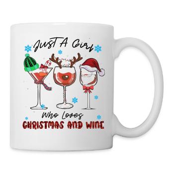 Noël, Noël, Vin Rouge, Drôle, Vin - Mug blanc - blanc - Droite