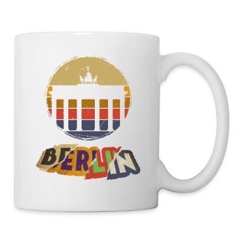 Berlin Germany City Skyline Vintage Retro - Mug - white - Right