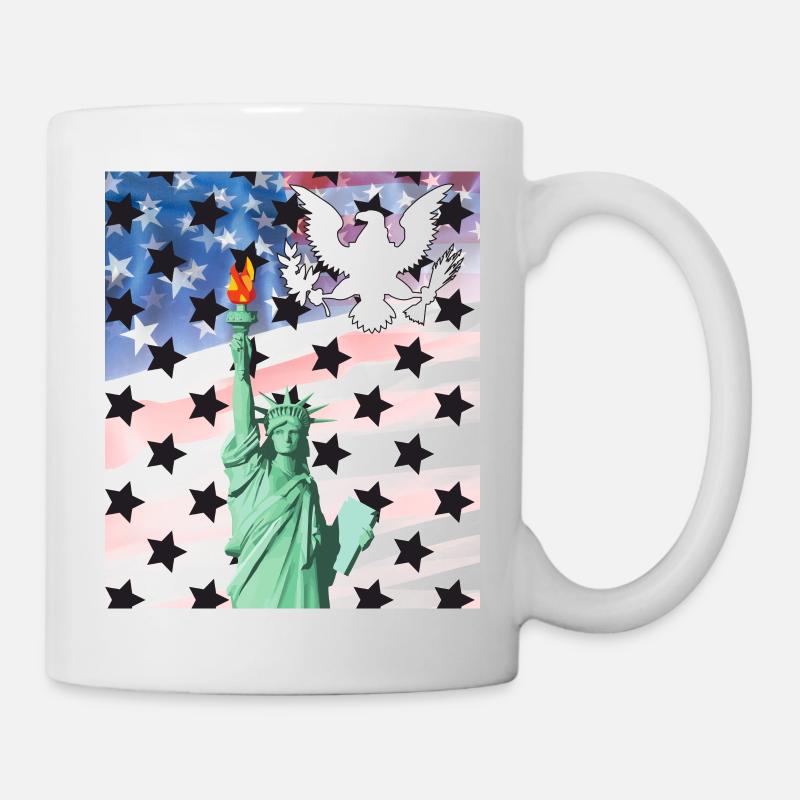 USA, Freiheitsstatue - Tasse - Weiß