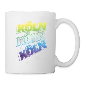 Cologne Allemagne City Font Skyline Accueil - Mug blanc - blanc - Droite