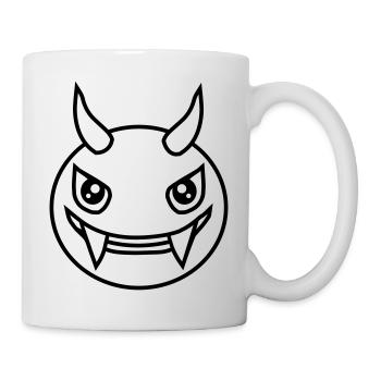 Monster Design Devil Face - Mug blanc - blanc - Droite