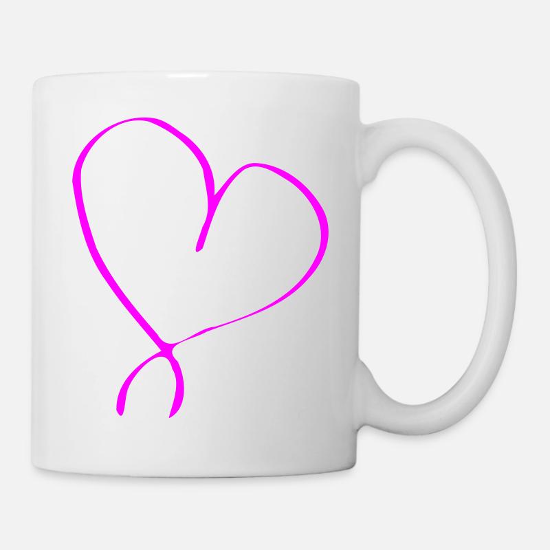 Idée de cadeau Heart Love - Mug blanc - blanc