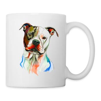 Staffordshire Terrier - Mug blanc - blanc - Droite