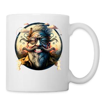 HappyOldHippieMan - Tasse - Weiß - Rechts