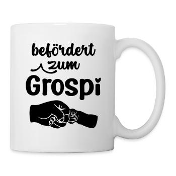 Befördert zum Grospi Schweiz Hallo Opa Schweiz - Tasse - Weiß - Rechts