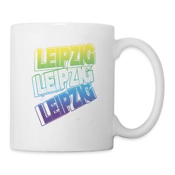 Leipzig Deutschland Stadt Schrift Skyline Heimat - Tasse - Weiß - Rechts