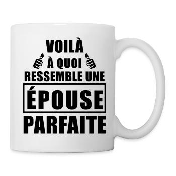 épouse parfaite / humour épouse - Mug blanc - blanc - Droite