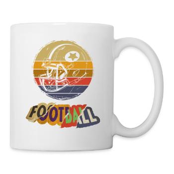 American Football Helm Vintage Retro USA Sport - Tasse - Weiß - Rechts