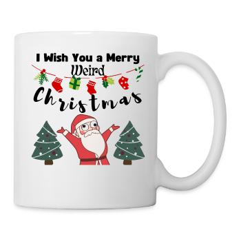 Je vous souhaite un joyeux Noël bizarre (Père Noël) - Mug blanc - blanc - Droite