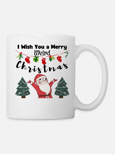 I Wish You a Merry weird Christmas (Santa) - Mug - white