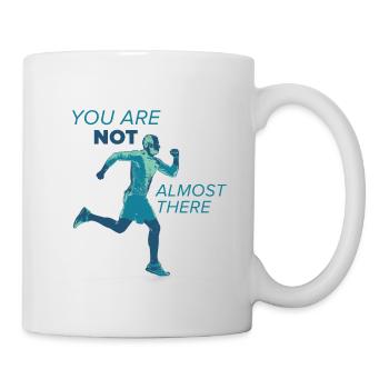 Lustiges Marathon-Schild - Tasse - Weiß - Rechts