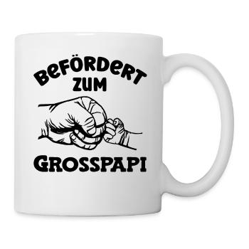 Befördert zum Grosspapi Schweiz Hallo Opa Schweiz - Tasse - Weiß - Rechts