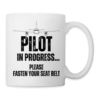 pilot in progress future pilot airplane aircraft - Mug - white - Right