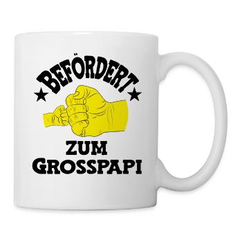 Befördert zum Grosspapi Schweiz Hallo Opa Schweiz - Tasse - Weiß - Rechts