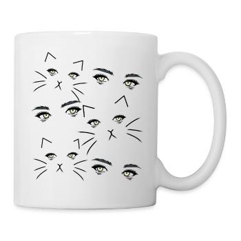 Fantasy Cat Eye Cat Holder Cat Cats - Mug - white - Right