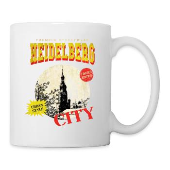 Heidelberg Deutschland Stadt Skyline Vintage Retro - Tasse - Weiß - Rechts