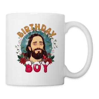 Funny Jesus Christ The Birthday Boy Christmas Day - Mug - white - Right