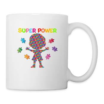 Autismus, Superkräfte Autism, Super Power - Tasse - Weiß - Rechts