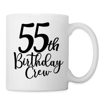 55th Birthday Crew B-day Party Squad 55 Years Old - Mug - white - Right