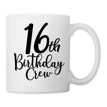 16th Birthday Crew B-day Party Squad 16 Years Old - Mug - white - Right