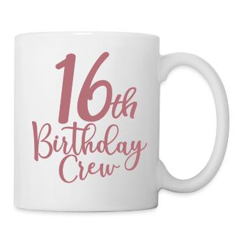 16th Birthday Crew B-day Party Squad 16 Years Old - Mug - white - Right