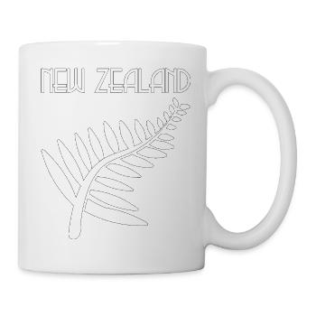 Neuseeland Farne Farn Kiwi Geschenk - Tasse - Weiß - Rechts