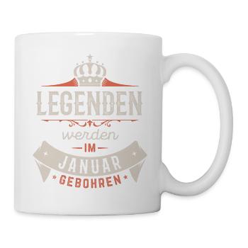 Legenden werden im Januar gebohren - Tasse - Weiß - Rechts