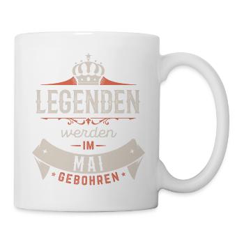 Legenden werden im Mai gebohren - Tasse - Weiß - Rechts